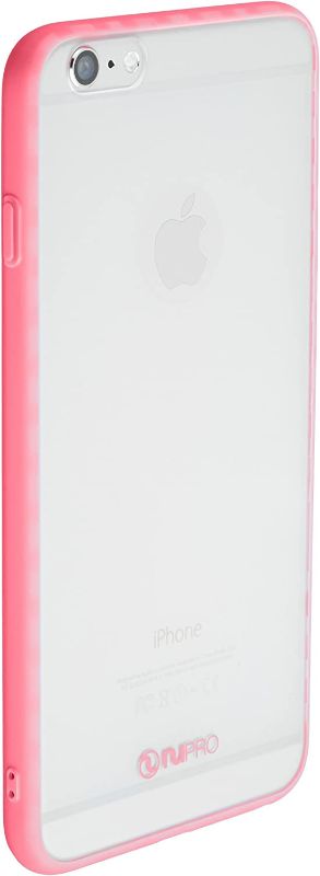 Photo 1 of 2x iPhone 6s Plus case, iPhone 6 Plus case, Nupro Lightweight Protective Bumper Case Cover for Apple iPhone 6s Plus (5.5" screen) - Clear/Pink
