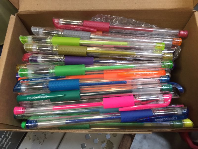 Photo 1 of Amazon Basics Multi-Color Gel Pen Set - 44 Count
