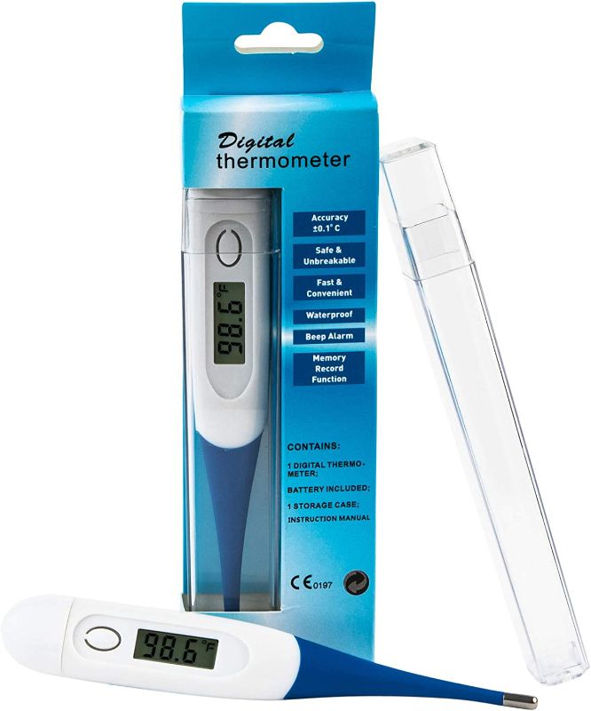 Photo 1 of 3x Thermometer, Digital Medical Thermometer for Baby Children and Adult Termometro - Fever Thermometer for Fever Accurate and Fast Readings - Oral and Rectal Fever Indicator for Children Adults & Babies
