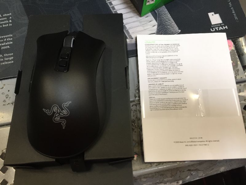 Photo 5 of Razer DeathAdder V2 Gaming Mouse: 20K DPI Optical Sensor - Fastest Gaming Mouse Switch - Chroma RGB Lighting - 8 Programmable Buttons - Rubberized Side Grips - Classic Black
