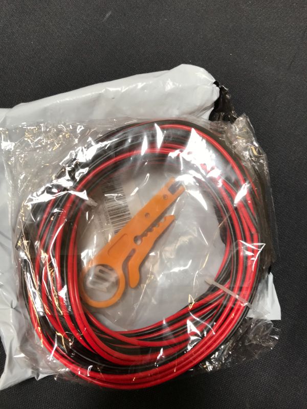 Photo 1 of 16/2 Gauge UL Hookup Electrical Wire 33FT Red Black Cable Extension Cord 12V/24V DC Cable, 14AWG 2 Conductor Flexible Low-Voltage Tinned-Copper Wire for LED Ribbon Lamp Car Audio Automotive Trailer
