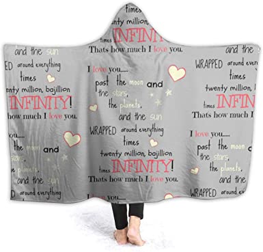 Photo 1 of ZHONGKUI Hooded Blanket Flannel Wearable Throw Soft Hooded Fleece Warm Air-conditioning Quilt -- SMALL FOR KIDS 50X40 INCHES 
