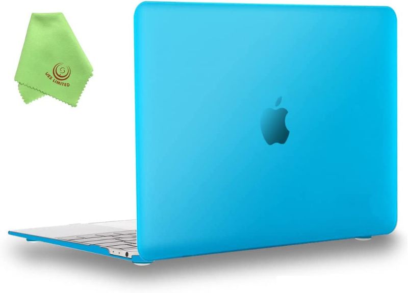 Photo 1 of UESWILL Smooth Soft Touch Matte Hard Shell Case Cover Compatible with MacBook 12 inch with Retina Display (Model: A1534) + Microfibre Cleaning Cloth, Aqua Blue
--- Factory sealed ----