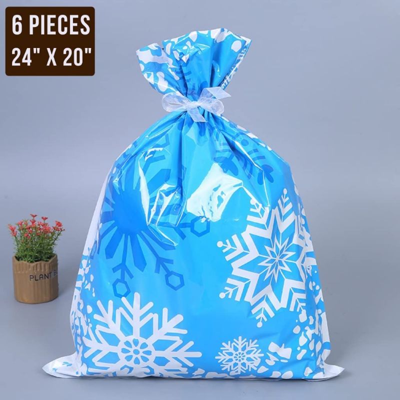 Photo 1 of 6Pcs Large Gift Bags for Christmas - 24" x 18" Blue Christmas Bags for Gifts - Large Christmas Bags with Tags - New Years Eve & Christmas Party Supplies & Christmas Party Decorations by PixiPy
--- Factory sealed ----