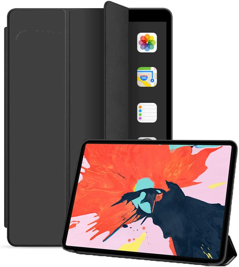 Photo 1 of Fullgaden iPad Case - Ultra Slim Lightweight Smart Shell Stand Cover with Translucent Frosted Back (Auto Wake/Sleep)?Multiple model selection, 10.2" (), Black
