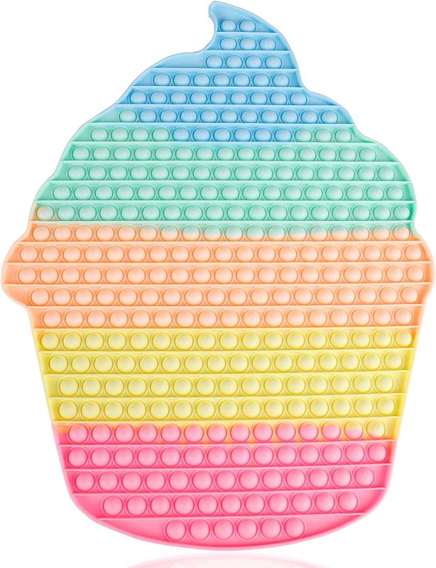 Photo 1 of Biggest Jumbo Huge Pop Pops Poppers Sensory Cute Toy, Really Big Extra Large Mega 400 1000 100000 40cm XL Gigantic Oversized Push Gift Toy Ice Cream Rainbow
