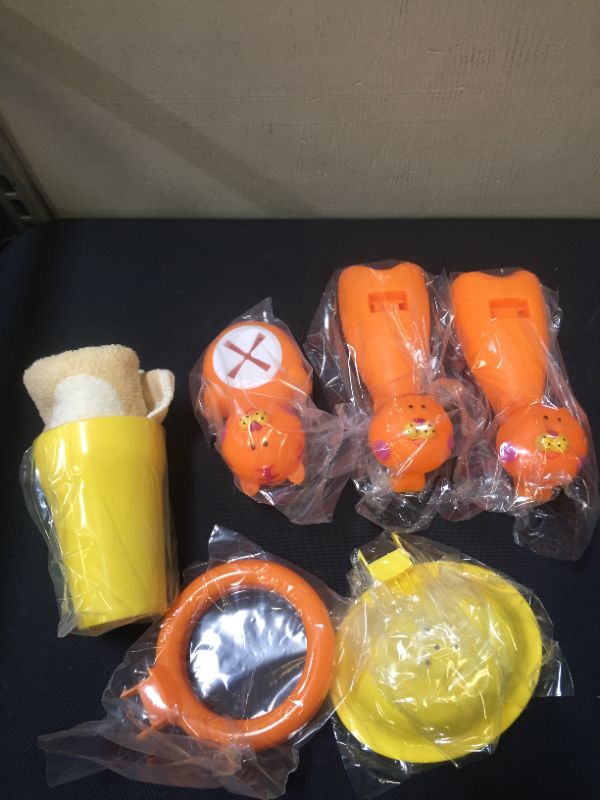 Photo 1 of ABOVEB Kids Bathroom Accessories - Kids Bathroom Set - Kids Toothbrush Holder Set - Dish Soap Kids - Cotton Kids Towel, Orange
