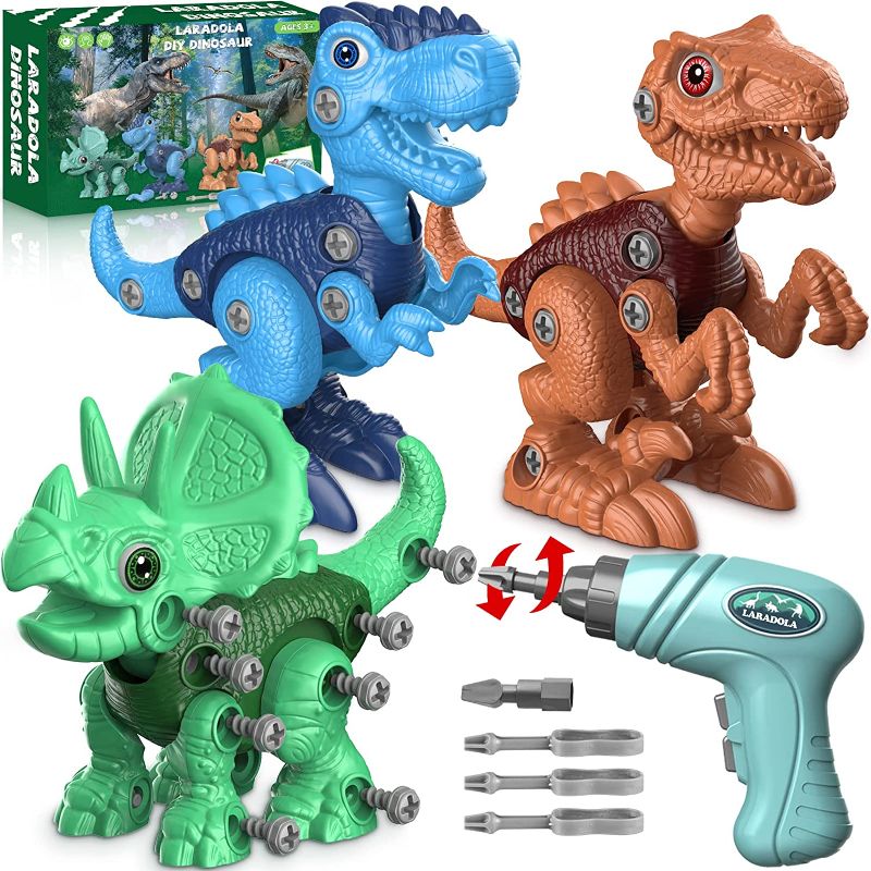 Photo 1 of Laradola Dinosaur Toys, Construction Building Kids Toys with Electric Drill,