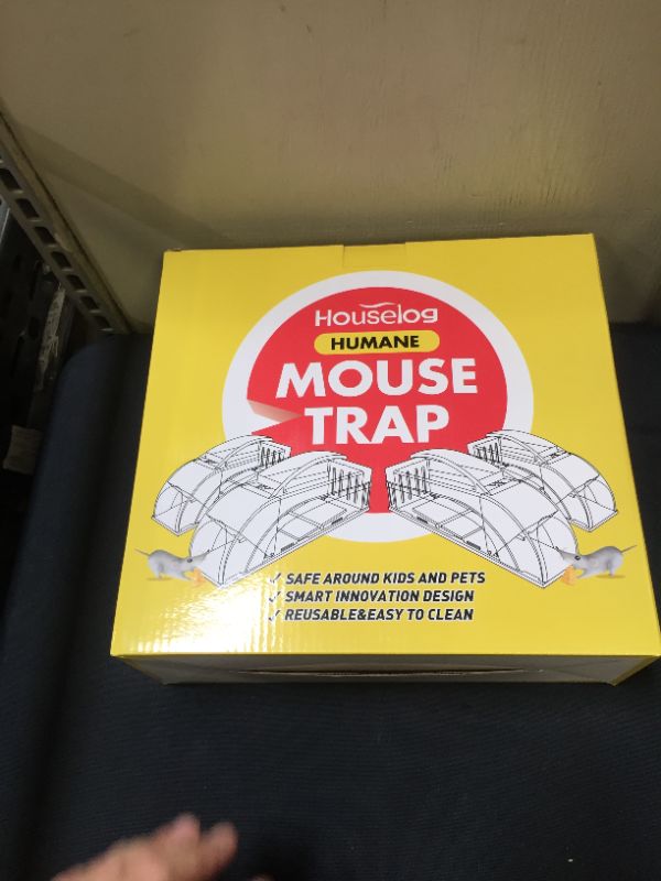 Photo 3 of 4 Pcs Humane Mouse Traps No Kill, Live Mouse Traps Indoor for Home, Reusable Mice Trap Catcher for House & Outdoors