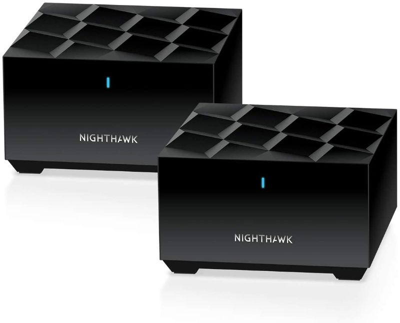 Photo 1 of NETGEAR Nighthawk Whole Home Mesh WiFi 6 System (MK62) - AX1800 router with 1 satellite extender, coverage up to 3,000 sq. ft. and 25+ devices
