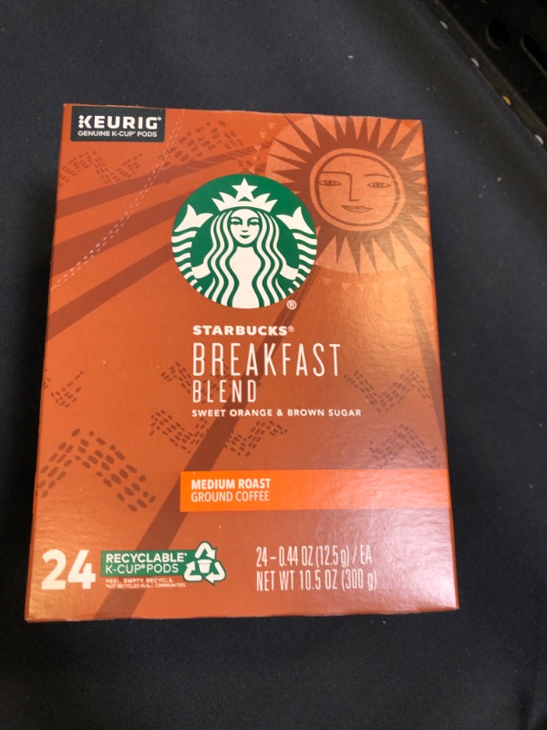 Photo 2 of  Starbucks? Single-Serve Coffee K-Cup?, Breakfast Blend, Carton Of 24 EXP- JUNE 30/22