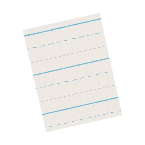 Photo 1 of Newsprint Handwriting Paper Skip-a-Line Grades 2-3 1/2 X 1/4 X 1/4 Ruled Short 8-1/2 X 11 500 Sheets
