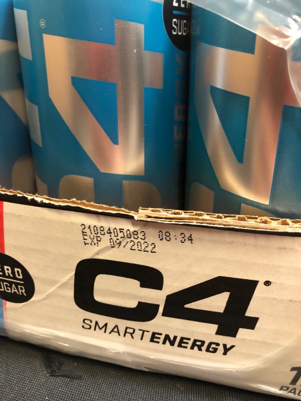 Photo 1 of C4 Smart Energy Drink - Sugar Free Performance Fuel & Nootropic Brain Booster, Coffee Substitute or Alternative | Freedom Ice 16 Oz - 12 Pack  ---factory sealed -- bb 09 2022

