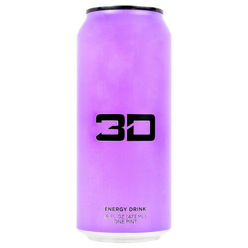 Photo 1 of 3D ENERGY DRINK, 16 oz - 12 cans grape flavor --- bb 11 02 2023