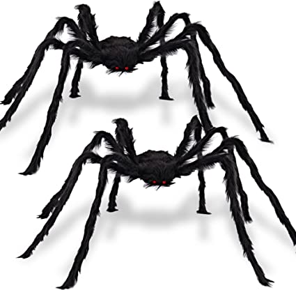 Photo 1 of 14162
PLASUPPY 6.5ft Halloween Giant Spiders Decorations, 2 Pack Realistic Hairy Spiders, Scary Spider Props for Halloween Indoor, Outdoor, Yard, Garden Decor
