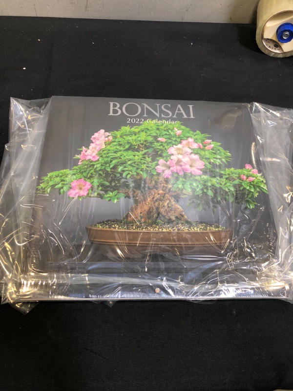 Photo 3 of 3 pack of 2022 Square Wall Calendar - Bonsai, 12 x 12 Inch Monthly View, 16-Month, Floral Theme, Includes 180 Reminder Stickers