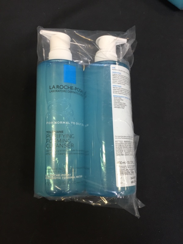 Photo 2 of 2 Pack of La Roche-Posay Toleriane Purifying Foaming Facial Cleanser, Oil Free Face Wash for Oily Skin and for Sensitive Skin with Niacinamide, Pore Cleanser Won’t Dry Out Skin, Unscented   ---bb 08 2024