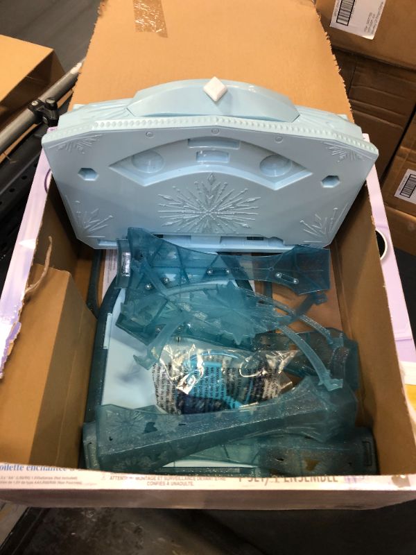 Photo 2 of Disney Frozen 2 Elsa s Enchanted Ice Vanity Includes Lights Iconic Story Moment
