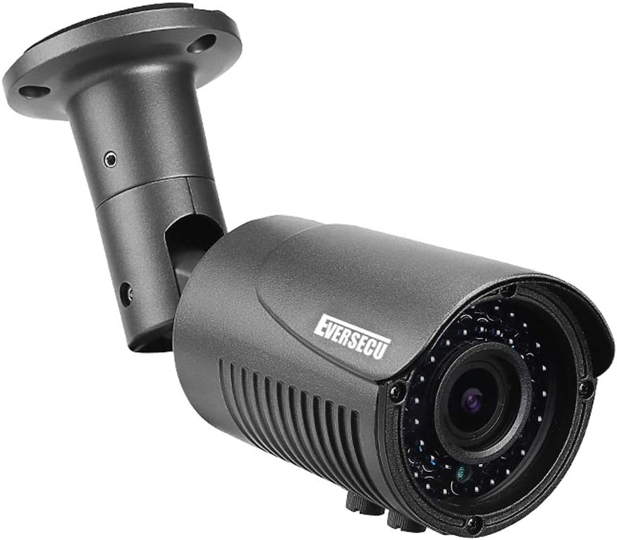 Photo 1 of Eversecu Audio Pick-up 2.0MP Outdoor Bullet Security Camera Built-in Microphone TVI+CVI+AHD+Analog 2.8-12mm Varifocal Lens UTC Control via DVR 1080p CCTV Camera for Both Video and Audio Surveillance
