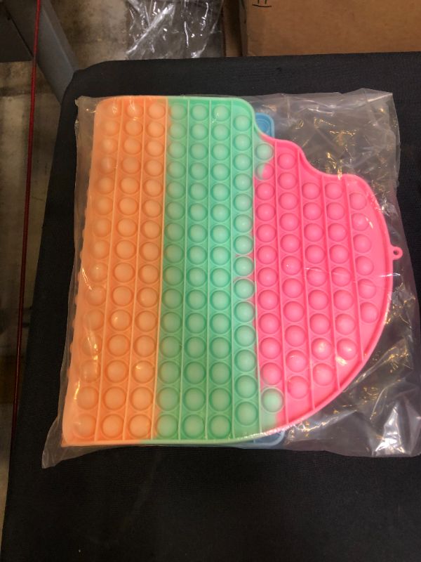 Photo 1 of Bubbles Biggest Jumbo Huge Pop Pops Poppers Sensory Toy, Super Big Extra Large XL Really Giant Mega Rainbow Popet,  50 cm 19.6 inch Gigantic Oversized Push Macarons Ice Cream
