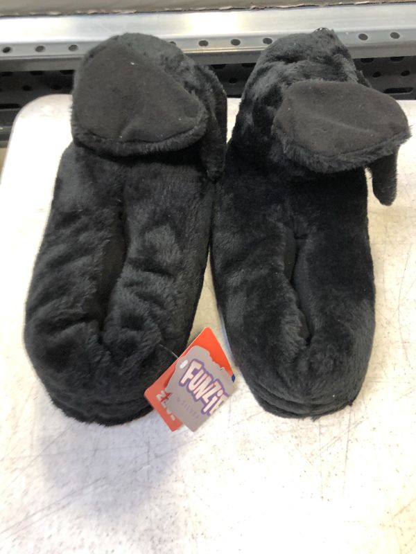 Photo 3 of Black Lab Slippers - Plush Labrador Dog Slippers w/ Platform by Silver Lilly---XL---ITEM IS DIRTY---
