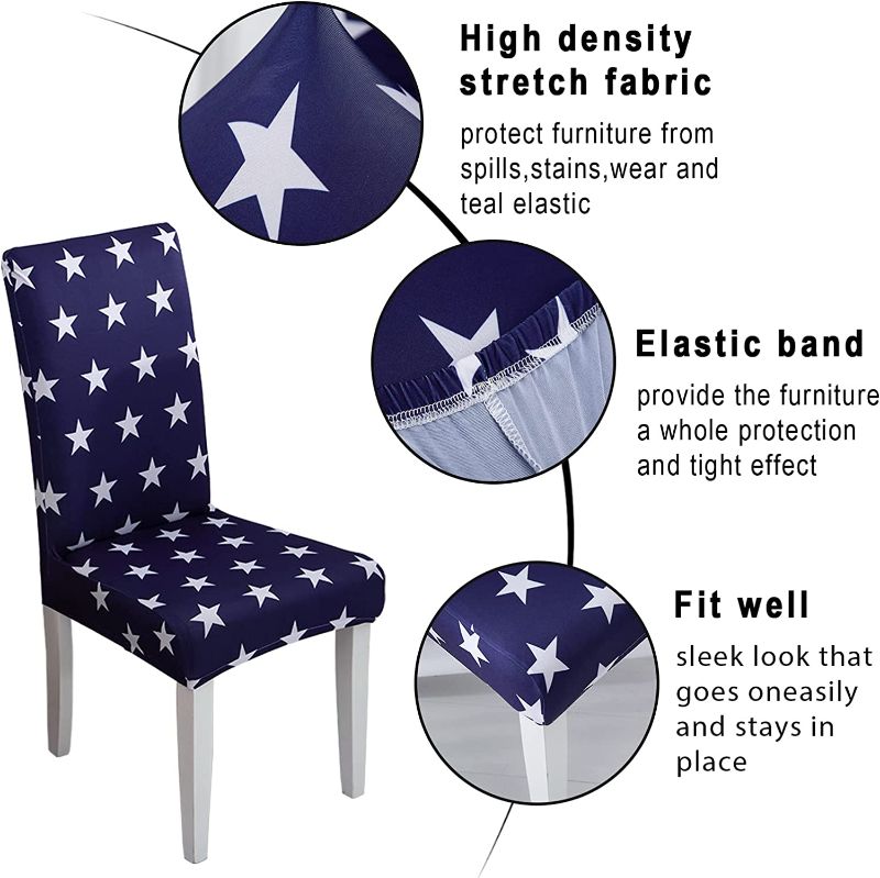 Photo 1 of Christmas Dining Chair Covers Set of 6, Soft Fit Spandex Removable Washable  