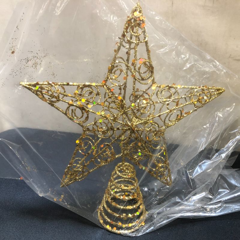 Photo 1 of Glittered Star Christmas Tree Topper 