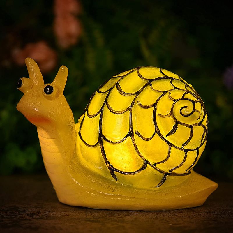 Photo 1 of Cute Snail Decor Solar Lawn Garden Lights, Outdoor Solar Decorations Lights for Patio, Garden, Pathway, Yard Decor
