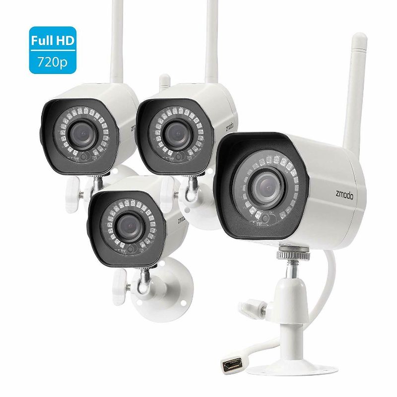 Photo 1 of 4 Zmodo HD 720P Home Surveillance Outdoor Wireless Security Camera System Kit
