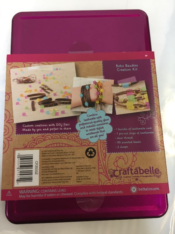 Photo 2 of Craftabelle – Boho Baubles Creation Kit – Bracelet Making Kit – 101pc Jewelry Set with Beads – DIY Jewelry Kits for Kids Aged 8 Years +
