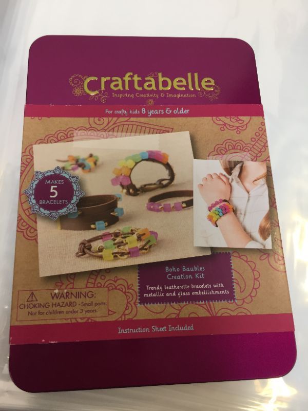 Photo 3 of Craftabelle – Boho Baubles Creation Kit – Bracelet Making Kit – 101pc Jewelry Set with Beads – DIY Jewelry Kits for Kids Aged 8 Years +
