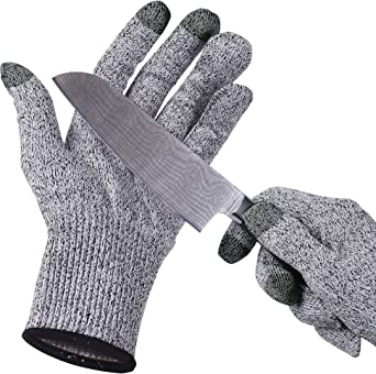 Photo 1 of  1 Pair Cut Resistant Gloves, Cutting Gloves with Touch Screen for Oyster Shucking?Food Grade Level 5 Protection
