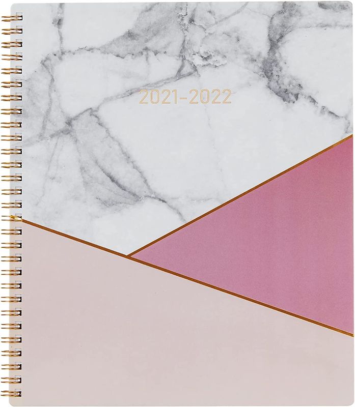 Photo 1 of 2022 Monthly Planner, 18-Month Planner Calendar, 11"x8" Planner Monthly with Tabs& Pocket Stickers, 2021-2022 Monthly Planner, Academic Planner Daily Monthly Cute Planner, Thick Paper, marble