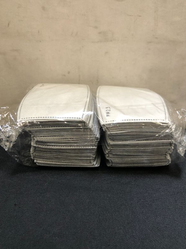 Photo 2 of 150PCS PM 2.5 Activated Carbon Filters,5 Layers Replaceable Anti Haze Filter Paper