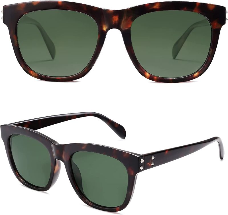 Photo 1 of SOJOS Fashion Square UV400 Polarized Sunglasses with Subulate Rivets BOOM SJ2145