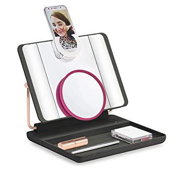 Photo 1 of J.O.I Spotlite HD Lighted Makeup Mirror with 10X Magnification - USB Rechargeable Makeup Mirror with Lights 4 in 1-Makeup Vanity Mirror, Handheld, Wall Mounted, Travel Mirror for Makeup with Lights.
