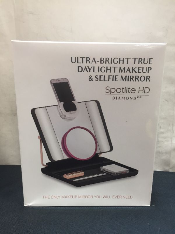 Photo 2 of J.O.I Spotlite HD Lighted Makeup Mirror with 10X Magnification - USB Rechargeable Makeup Mirror with Lights 4 in 1-Makeup Vanity Mirror, Handheld, Wall Mounted, Travel Mirror for Makeup with Lights.
