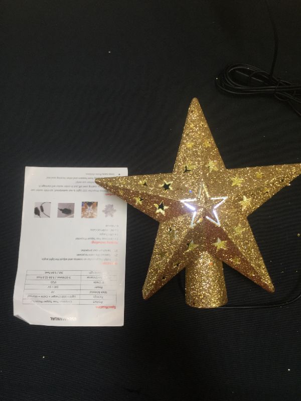 Photo 1 of CHRISTMAS TREE TOPPER PROJECTOR GOLD
BOX DAMAGED DUE TO EXPOSURE