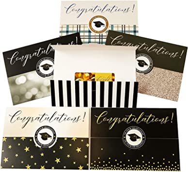 Photo 1 of 2022 Graduation Gift Envelopes, Money Holders in 6 Designs (5x7 In, 36 Pack)
