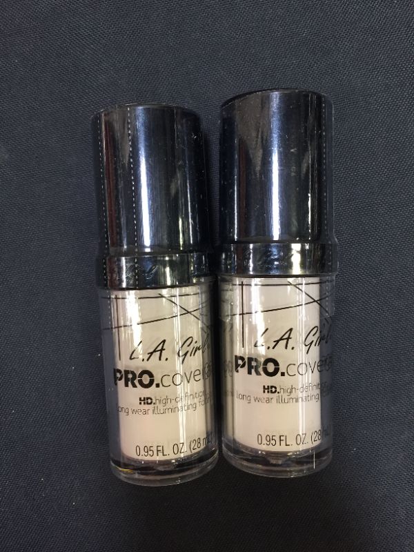 Photo 2 of L.A. Girl Pro Coverage Liquid Foundation, White, 0.95 Fl Oz (Pack of 2)
