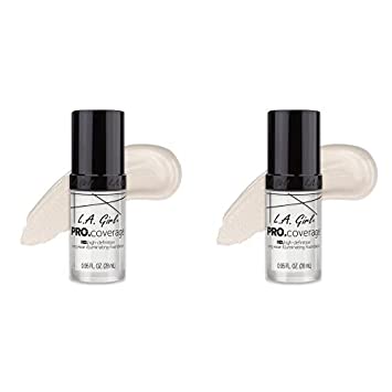 Photo 1 of L.A. Girl Pro Coverage Liquid Foundation, White, 0.95 Fl Oz (Pack of 2)
