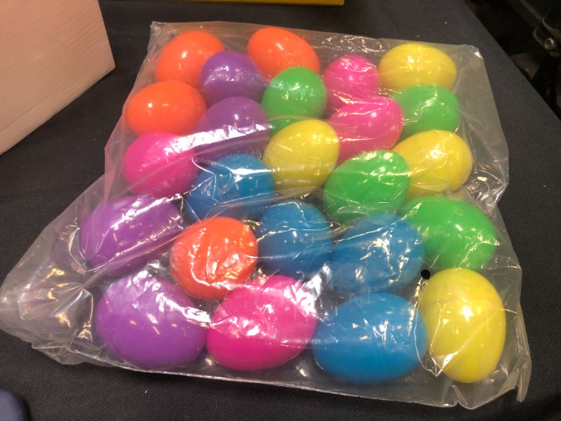 Photo 2 of Blue Panda 24 Pack Prefilled Easter Eggs with Mini Dinosaur Toys, 
