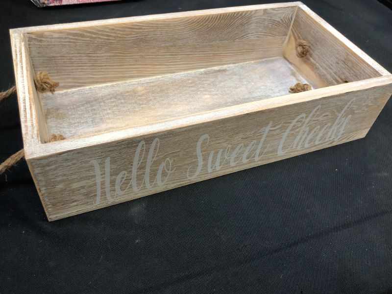 Photo 2 of Bathroom Decor Behind Toilet Storage Basket Farmhouse Tray -- ---Empty Box
