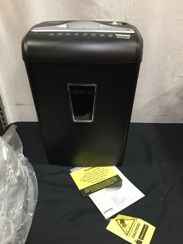 Photo 2 of Aurora GB High Security 8-Sheet Micro-Cut Paper Shredder--the light not turn on but item work--tested--
