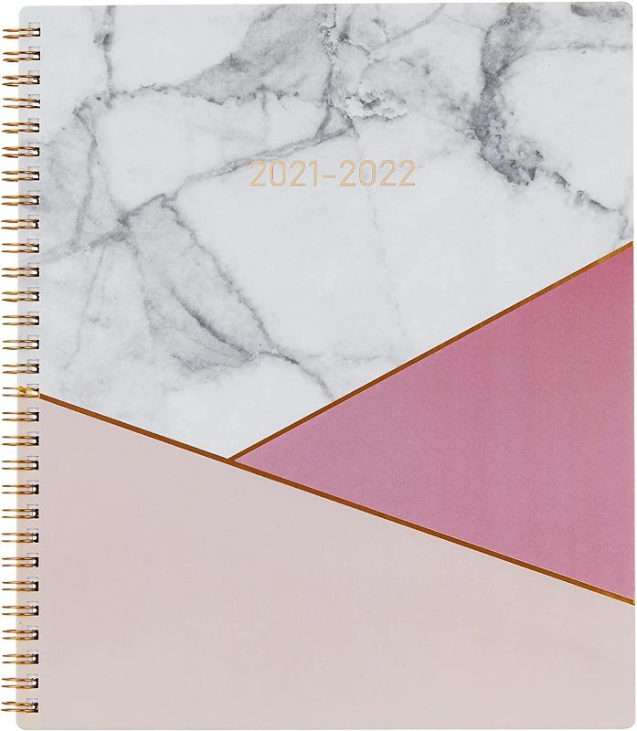 Photo 1 of 2022 Monthly Planner, 18-Month Planner Calendar, 11"x8" Planner Monthly with Tabs& Pocket Stickers, 2021-2022 Monthly Planner, Academic Planner Daily Monthly Cute Planner, Thick Paper, marble
