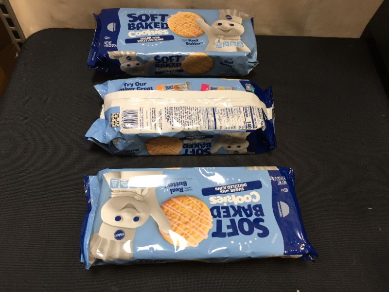 Photo 2 of  3 pack Pillsbury Soft Baked Cookies, Sugar with Icing, 9.53 oz, 18 ct
BB: 20-Jun-2022