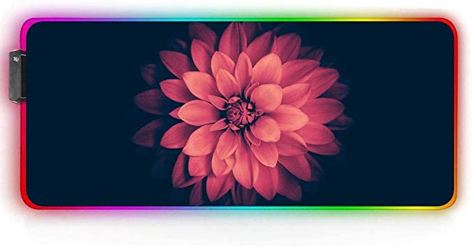 Photo 2 of ZYCCW Large RGB Gaming XXL Mouse Pad with Stitched Edge 31.5×15.7×0.15 Colorful Mandala Mouse Mat Customized Extended Glowing Led Gaming Mouse Pad Anti-Slip Rubber Base Ergonomic Mouse Pad for Compute

