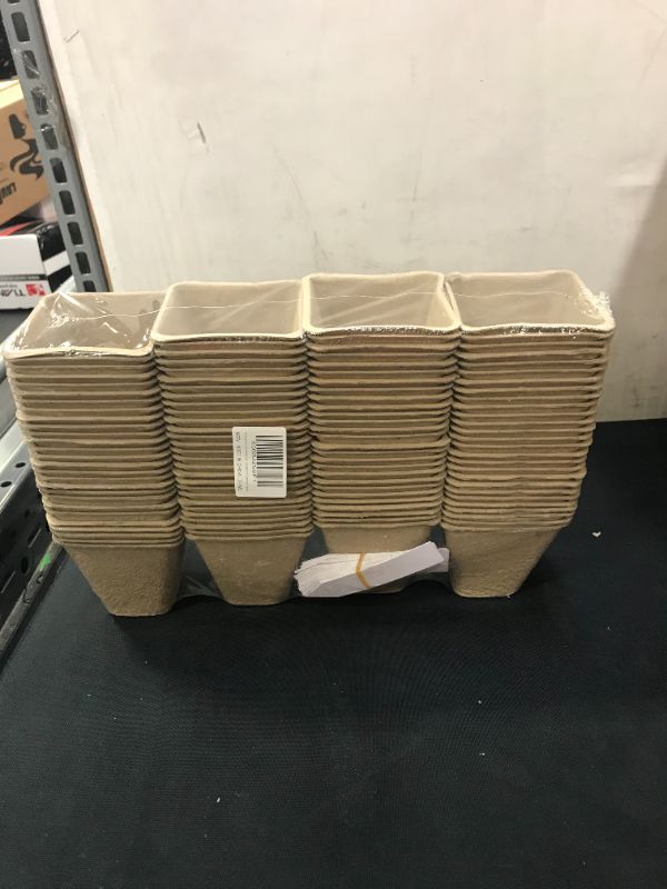 Photo 2 of 108 Pack Plant Seed Starter Peat Pots Kit Biodegradable Seedling Peat Pots 100% Eco-Friendly Organic Garden Seed Trays with 30 PCS Planting Labels for Germination and Seedlings (Square)
