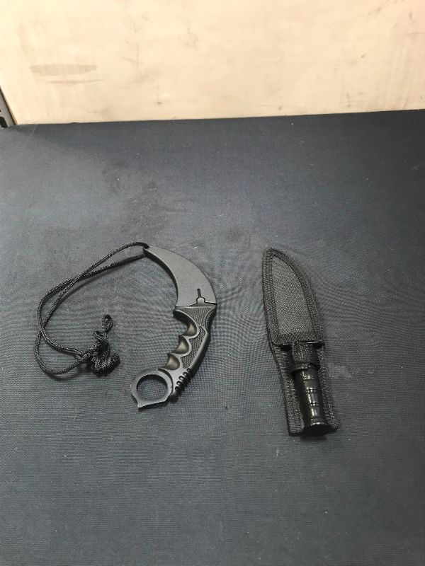 Photo 1 of  BLACK KARAMBIT AND SMALL COMBAT KNIFE WITH SHEALTH  SET 