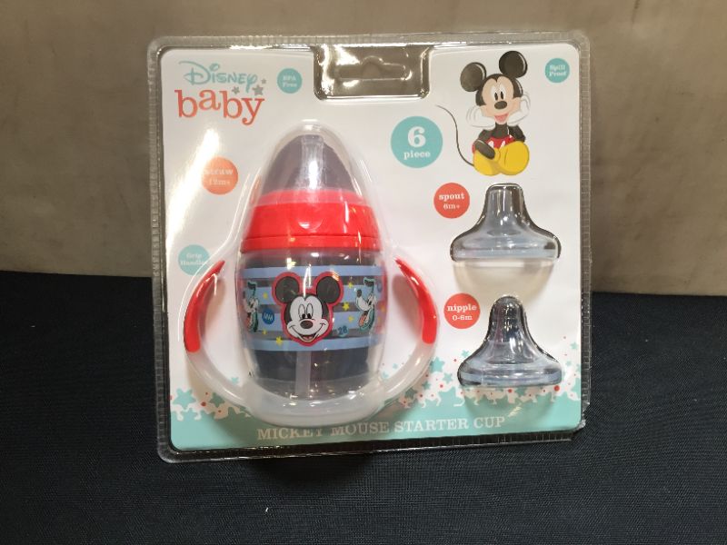 Photo 2 of  Disney Mickey Mouse 6 Piece Grow with Me Sippy Cup, Red
